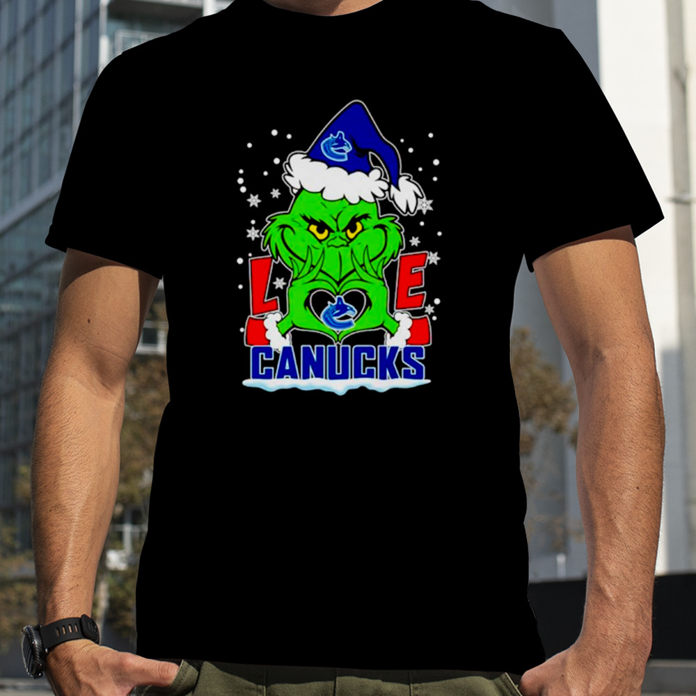 Santa Grinch love Vancouver Canucks shirt