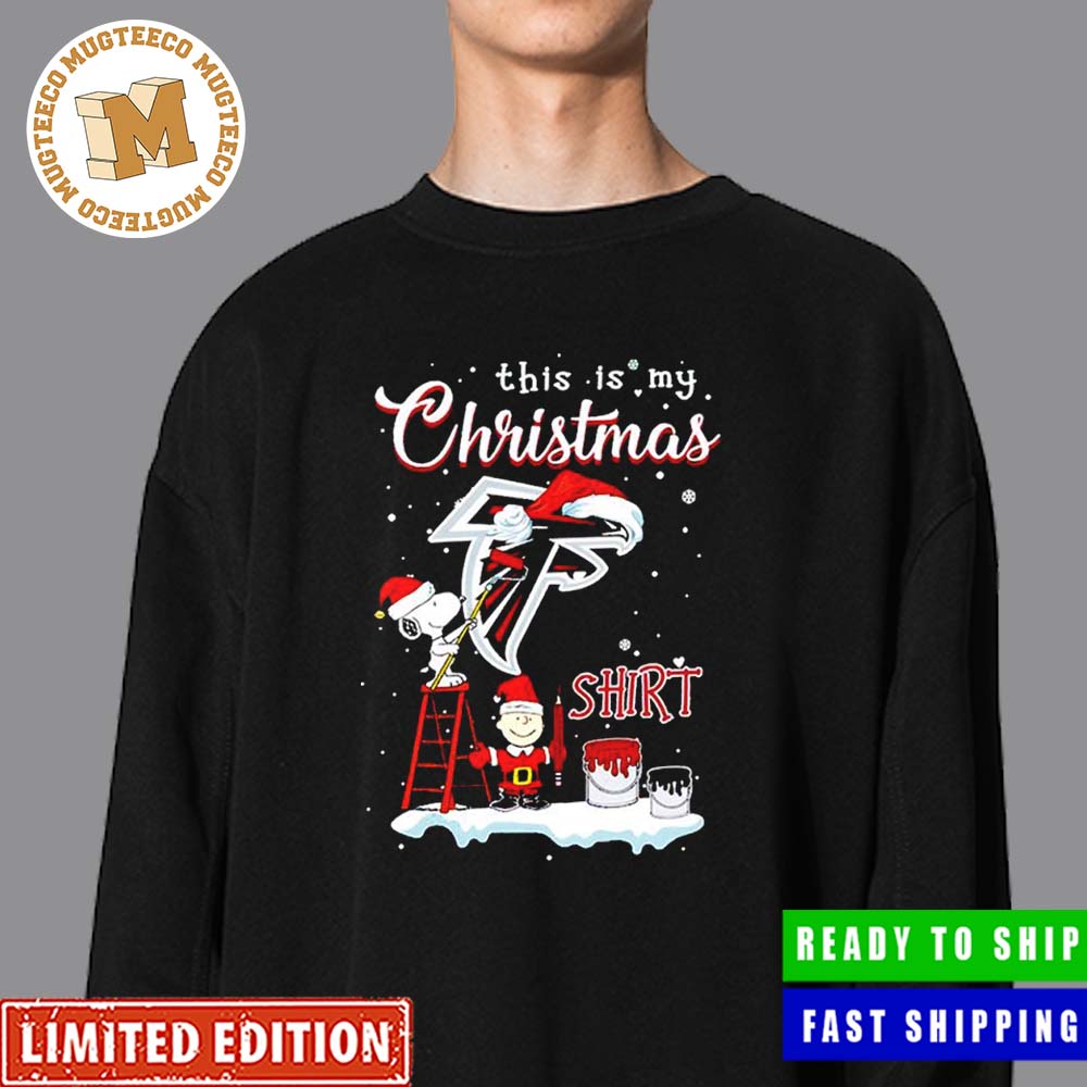 Snoopy and Charlie Brown NFL Atlanta Falcons This Is My Christmas Shirt Christmas Gift For Fan Unisex Shirt