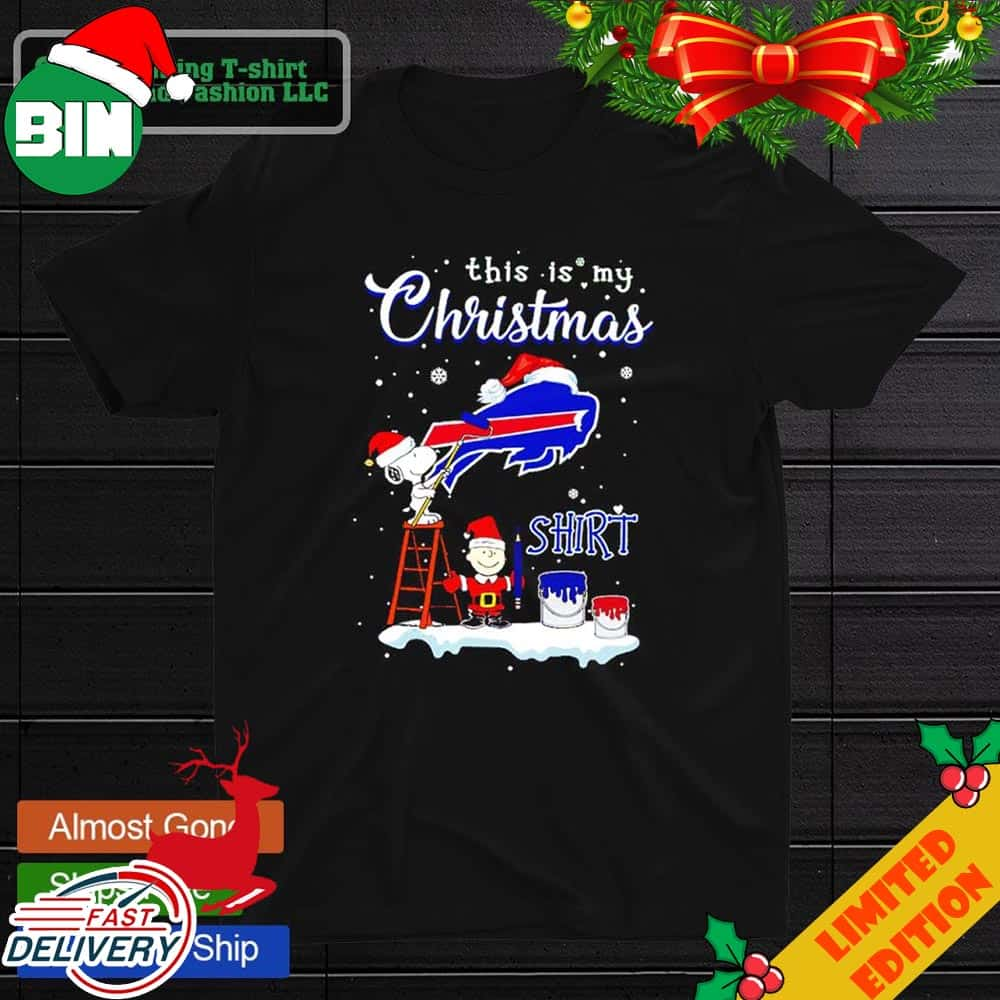 Snoopy and Charlie Brown NFL Buffalo Bills This Is My Christmas T-Shirt