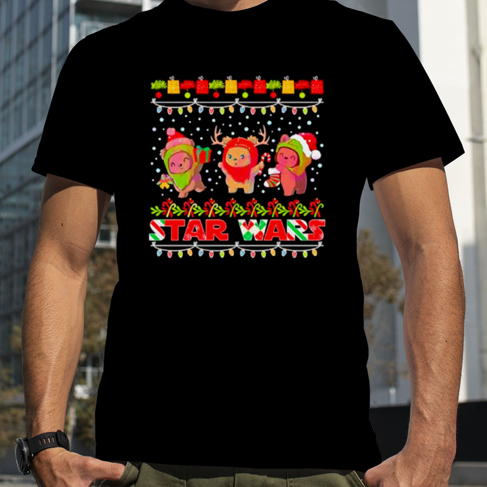 Star Wars ewoks candy canes Ugly Christmas shirt