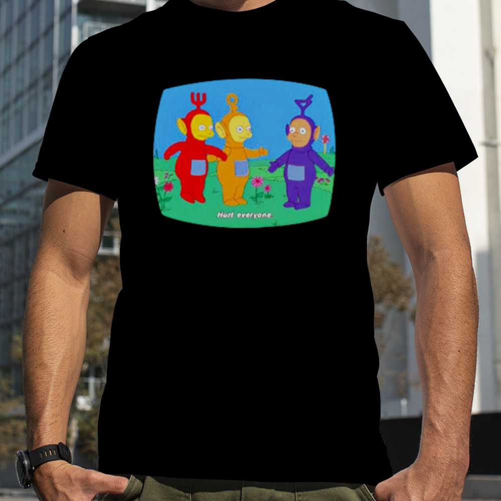 Teletubbies hurt everyone the Simpsons shirt