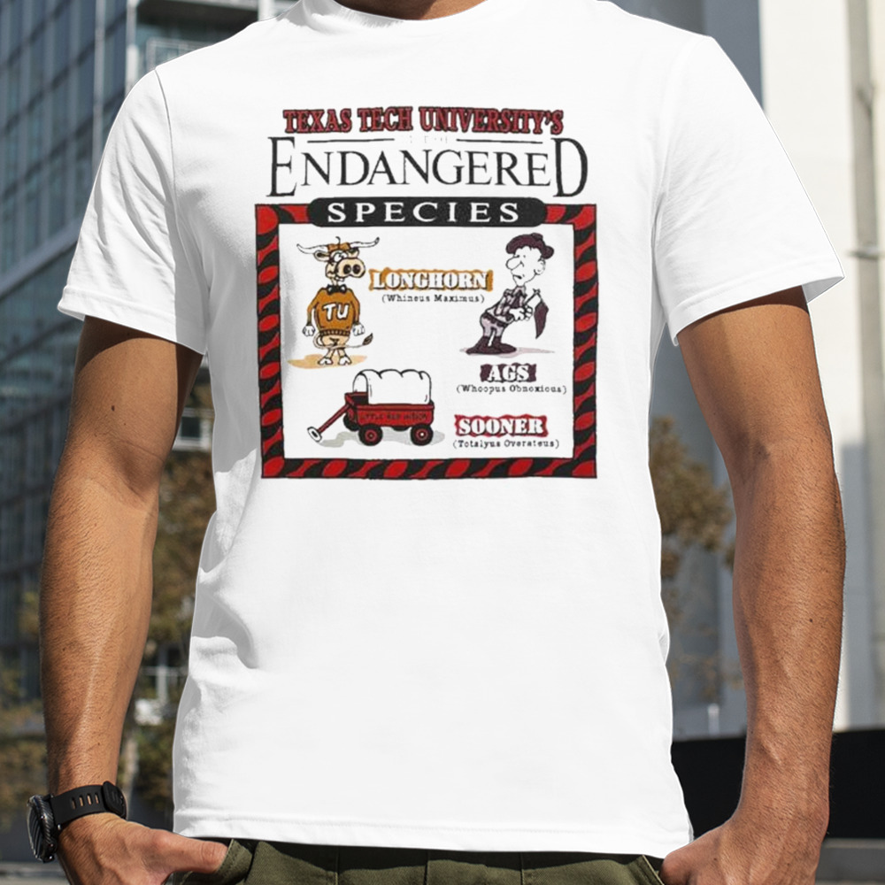 Texas Tech Red Raiders Vs Texas Longhorns Endangered Species Shirt