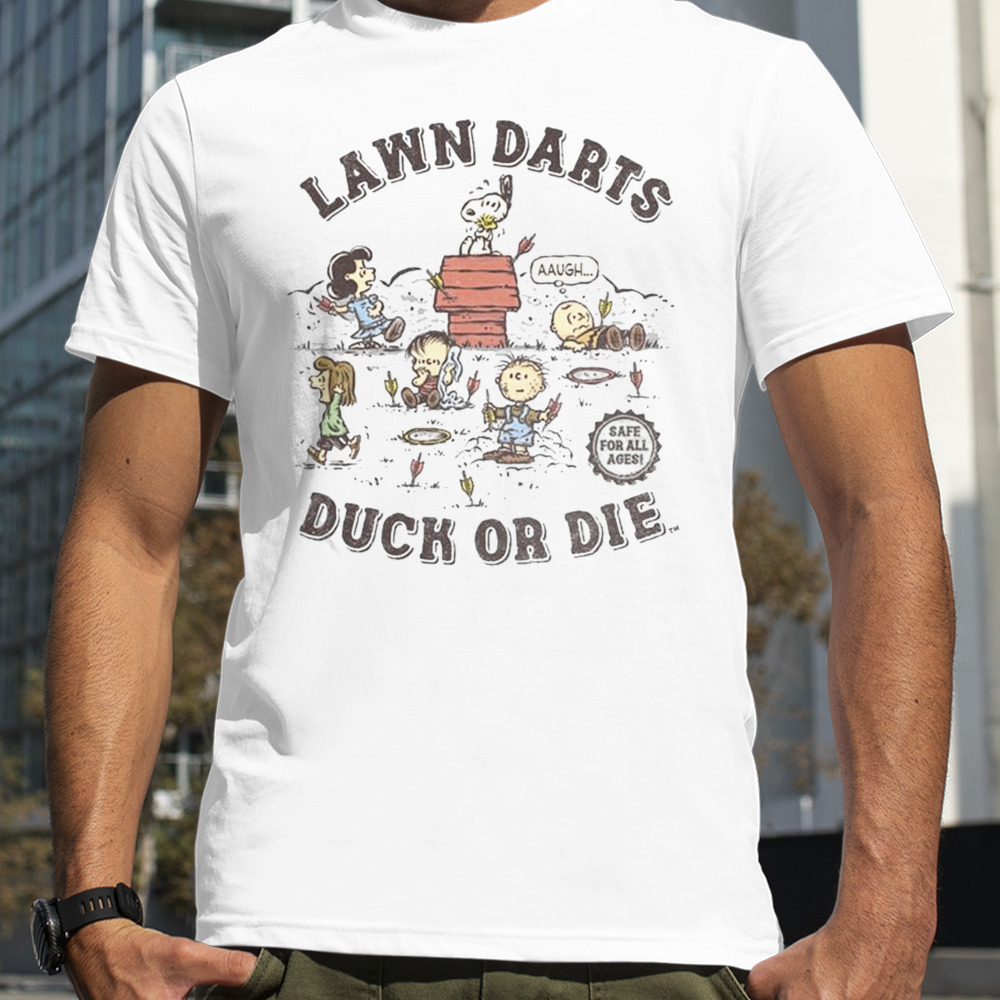 The Peanuts Lawn Darts Duck Or Die T-shirt