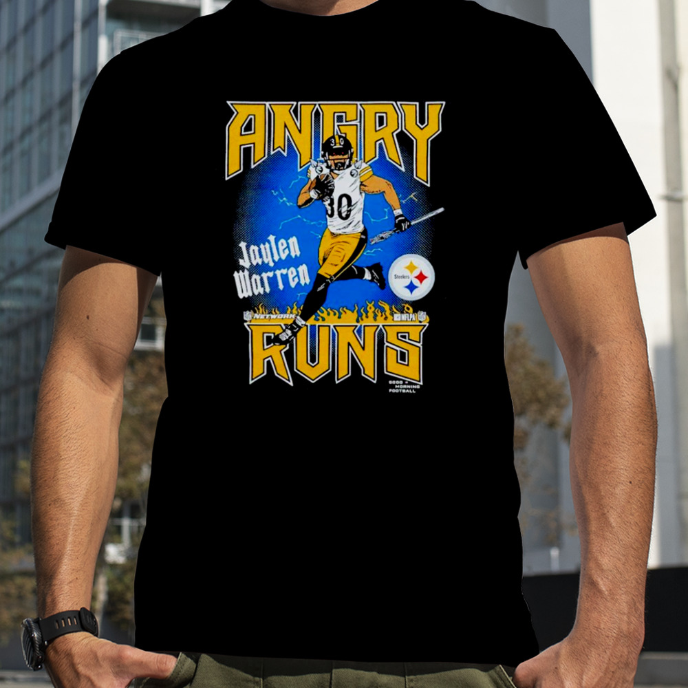 Angry Runs Pittsburgh Steelers Jaylen Warren retro shirt