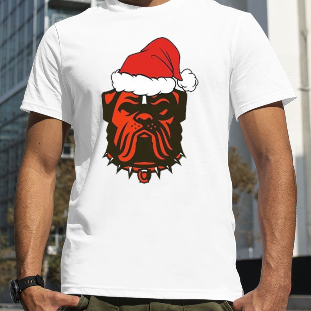 Christmas Holiday Clevland Browns Santa Logo shirt