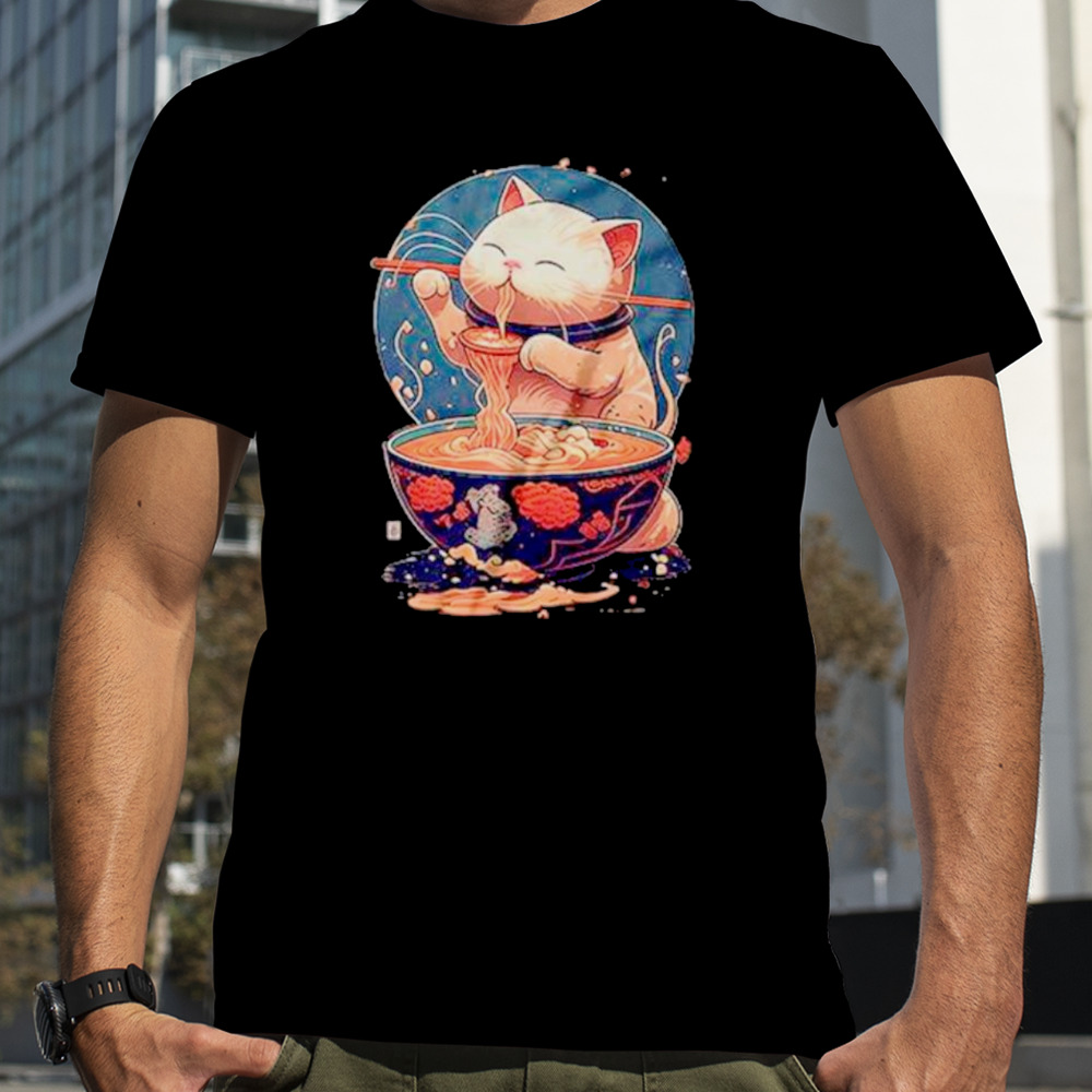 Kawaii cat eating ramen shirt