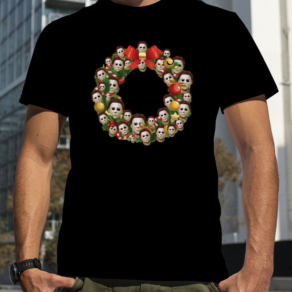 Michael Myers Multiface Wreath Christmas shirt