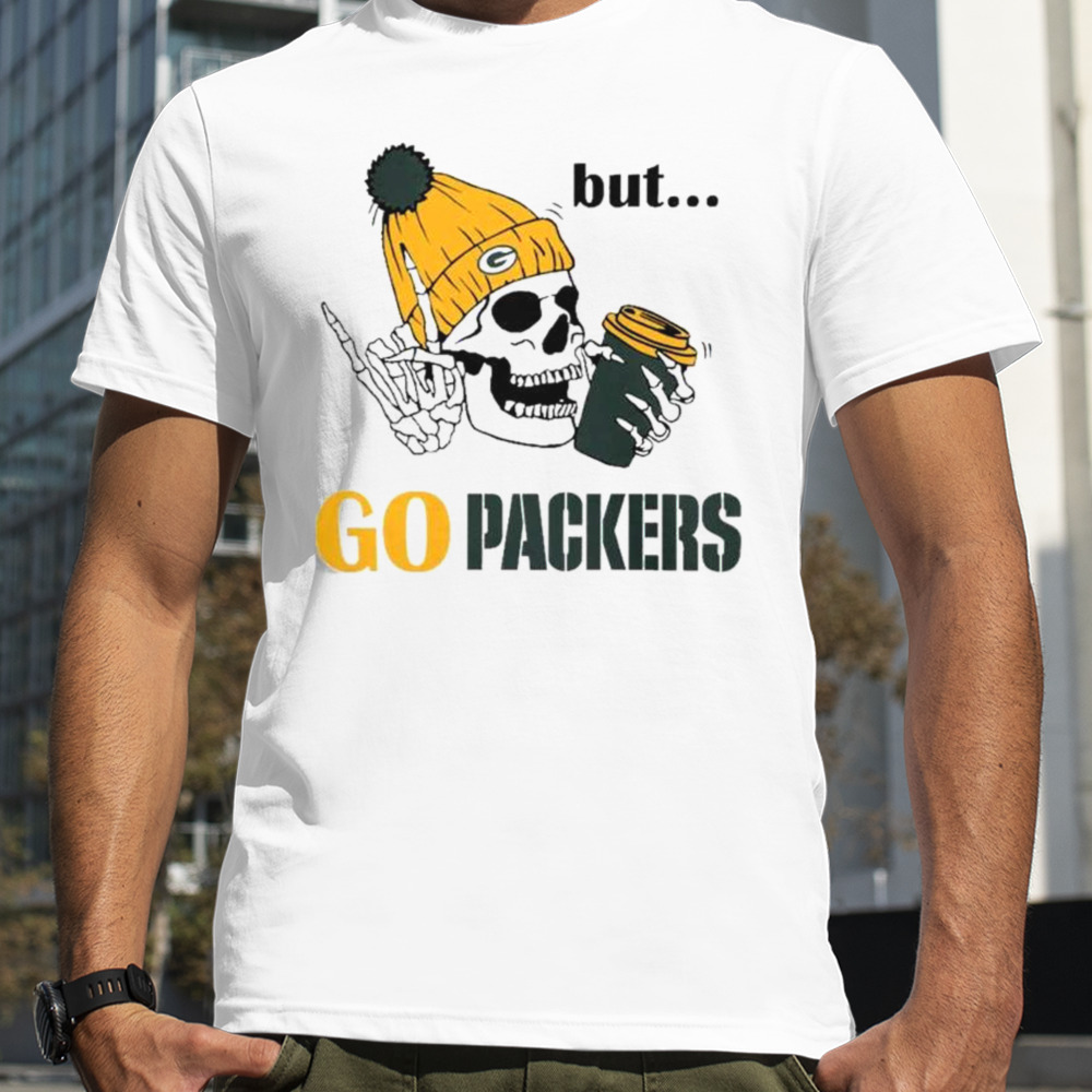 Green Bay Packers Skeleton Dead Inside But Packers Logo Christmas T-shirt