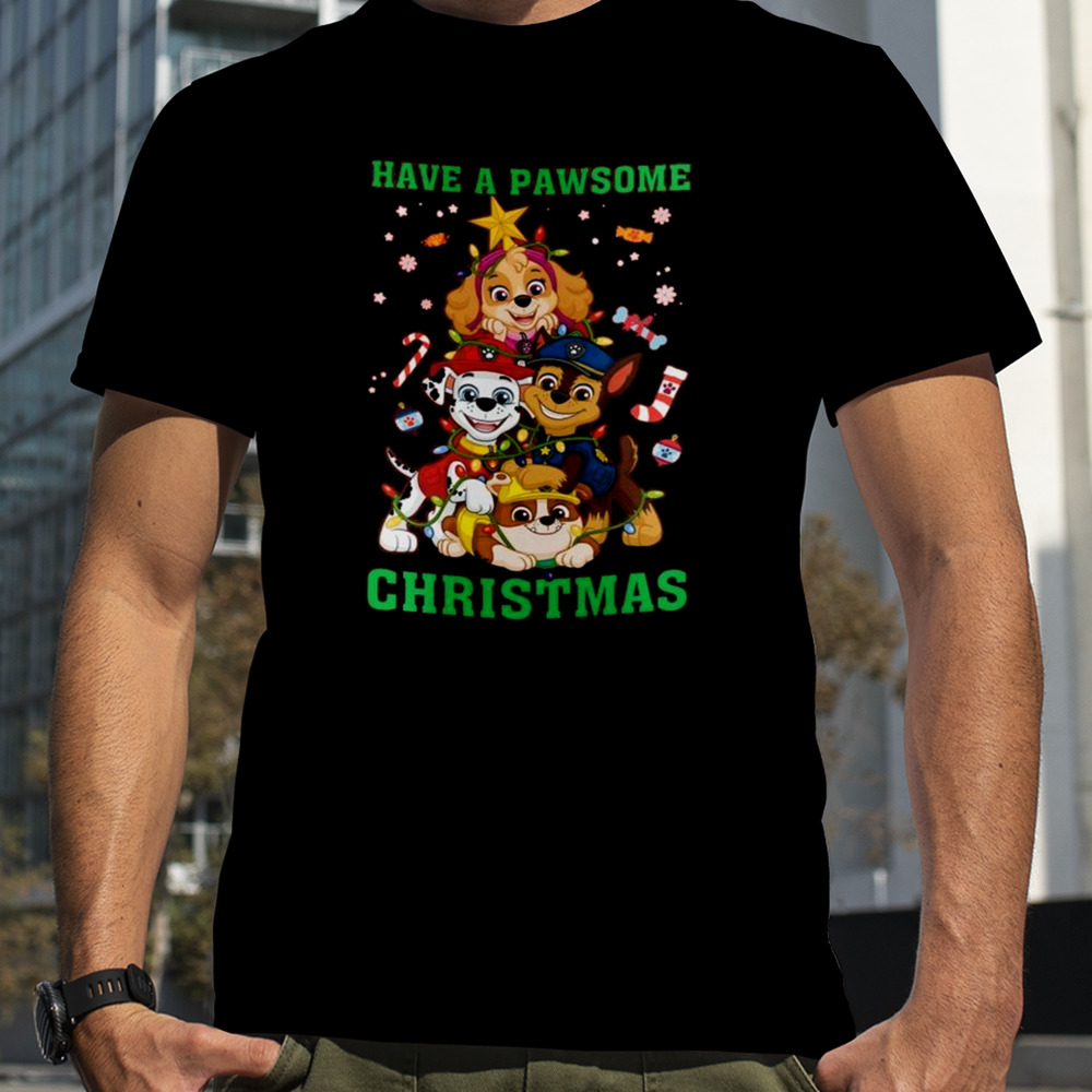 Paw Patrol Have A Pawsome Christmas Holiday T-shirt