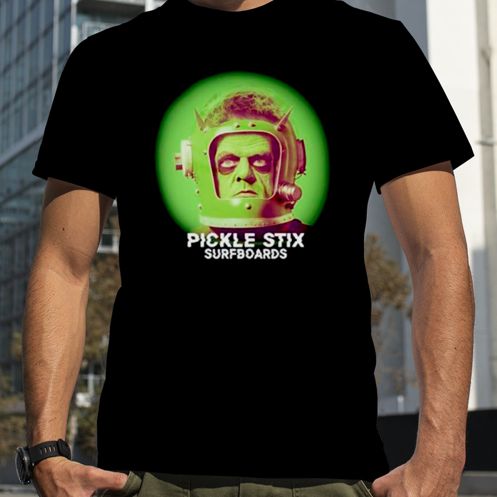 Pickle stix surfboards spaceman shirt