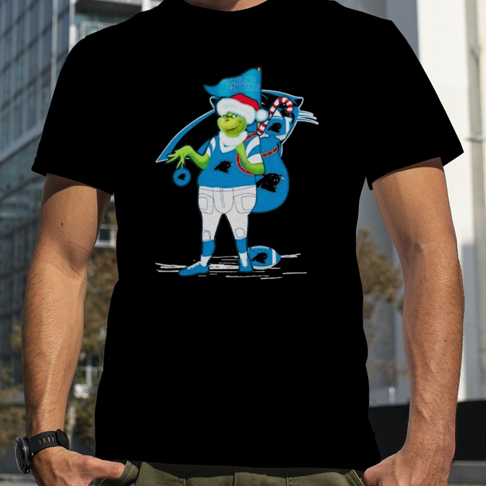 Santa Grinch Carolina Panthers Christmas 2023 Shirt