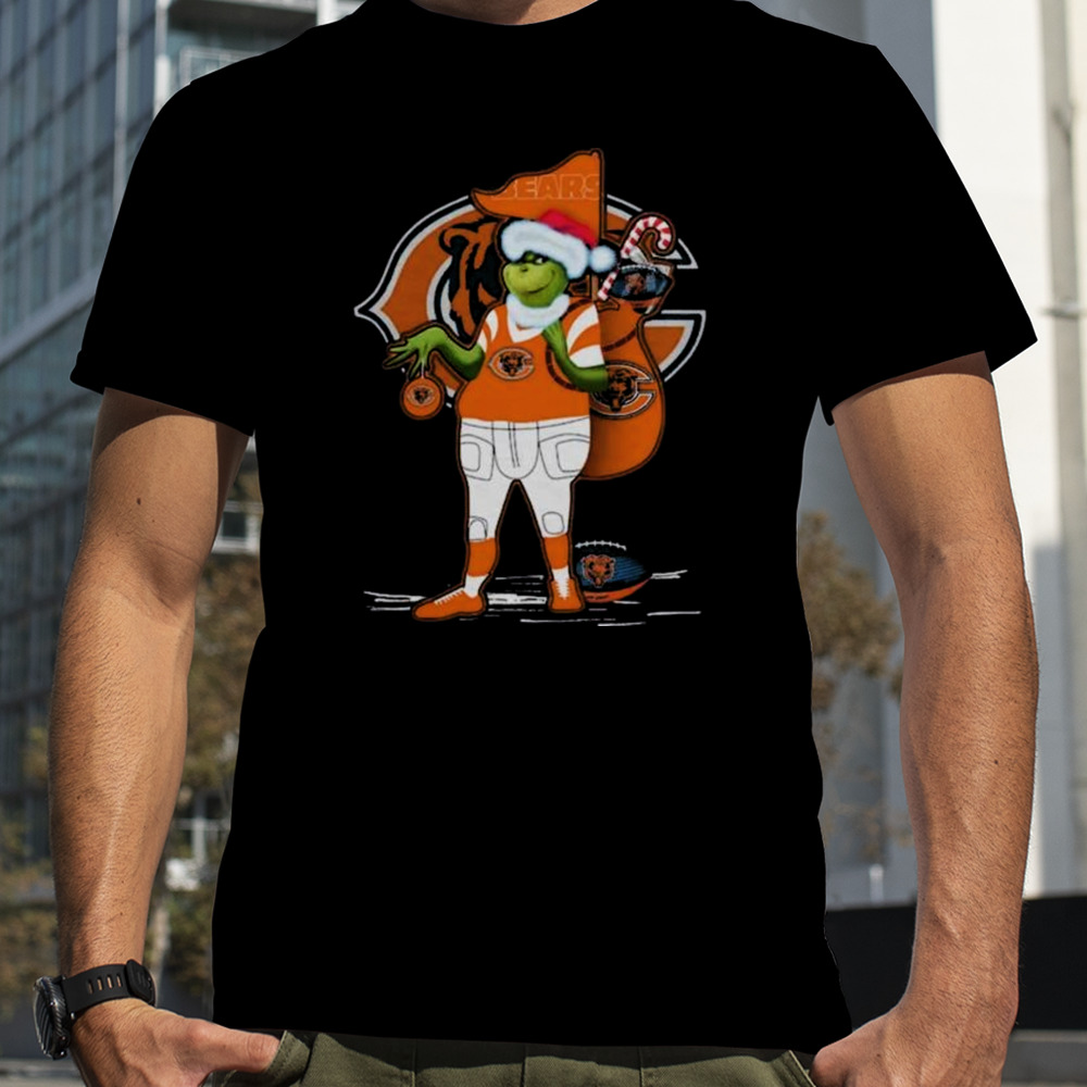 Santa Grinch Chicago Bears Christmas 2023 Shirt