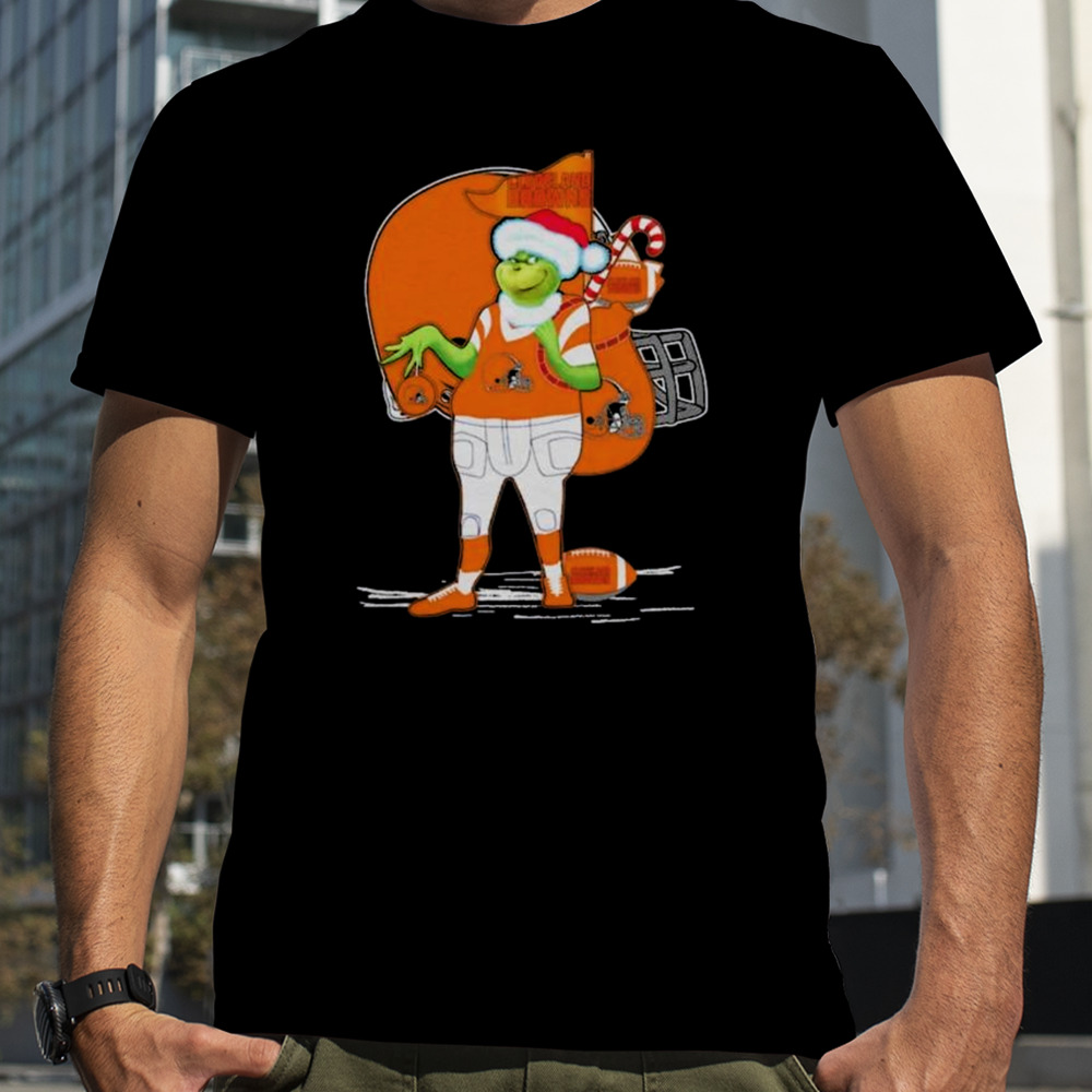 Santa Grinch Cleveland Browns Christmas 2023 Shirt