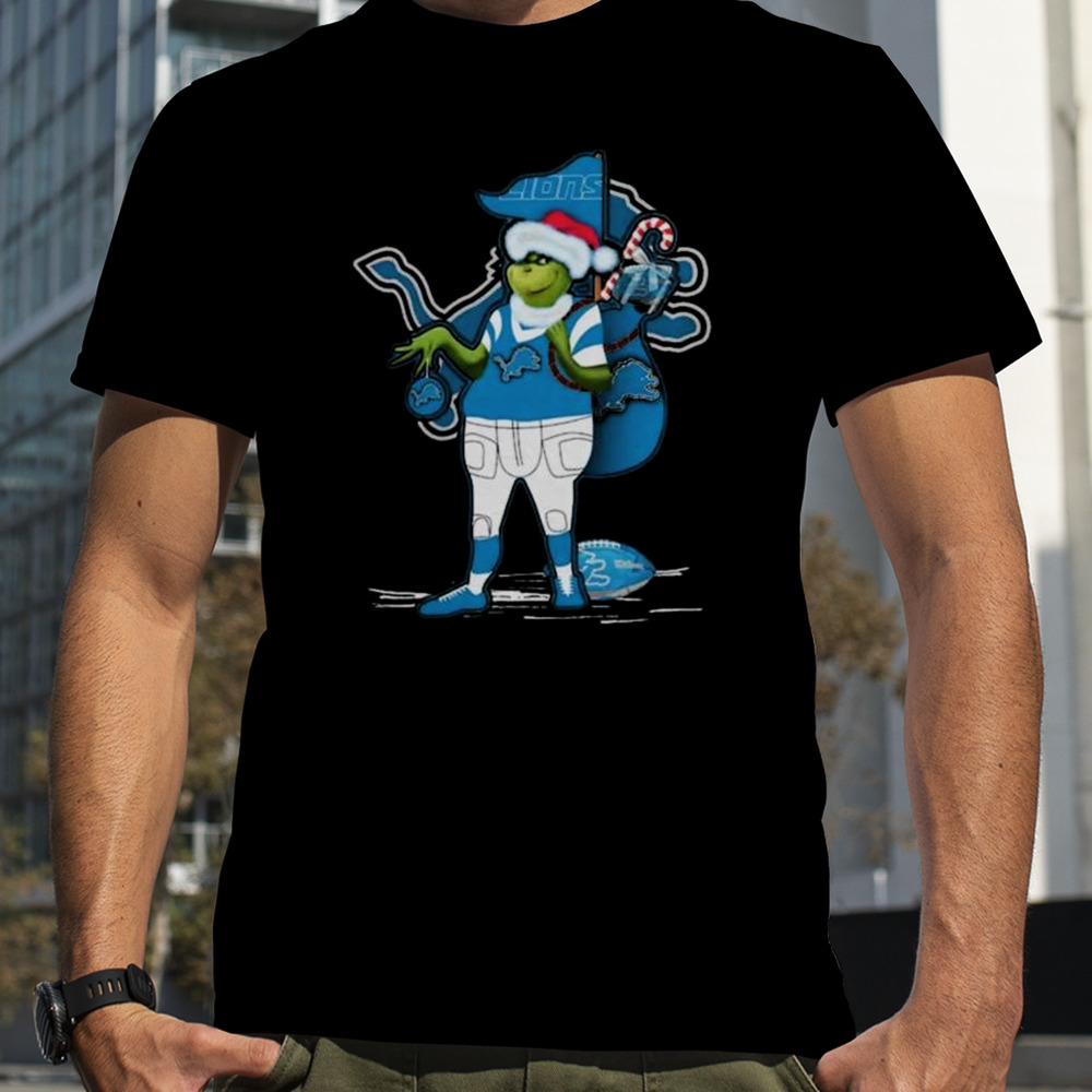 Santa Grinch Detroit Lions Christmas 2023 Shirt