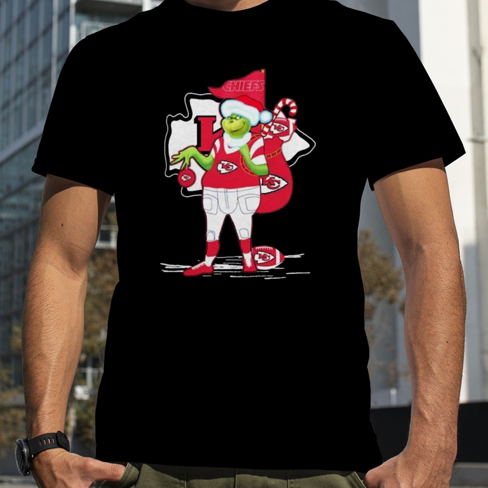 Santa Grinch Kansas City Chiefs Christmas 2023 Shirt