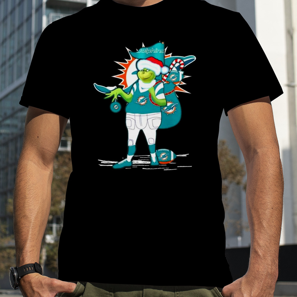 Santa Grinch Miami Dolphins Gift Christmas 2023 T-shirt