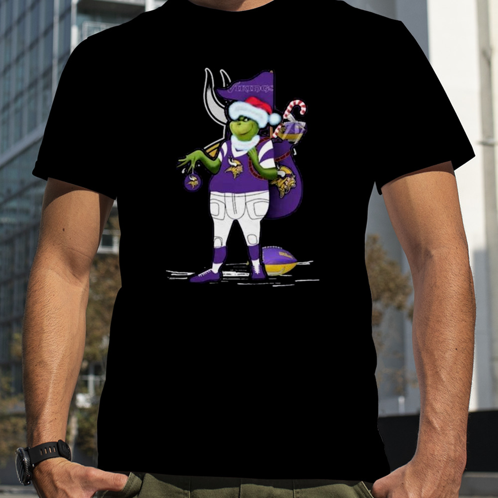 Santa Grinch Minnesota Vikings Christmas 2023 Shirt