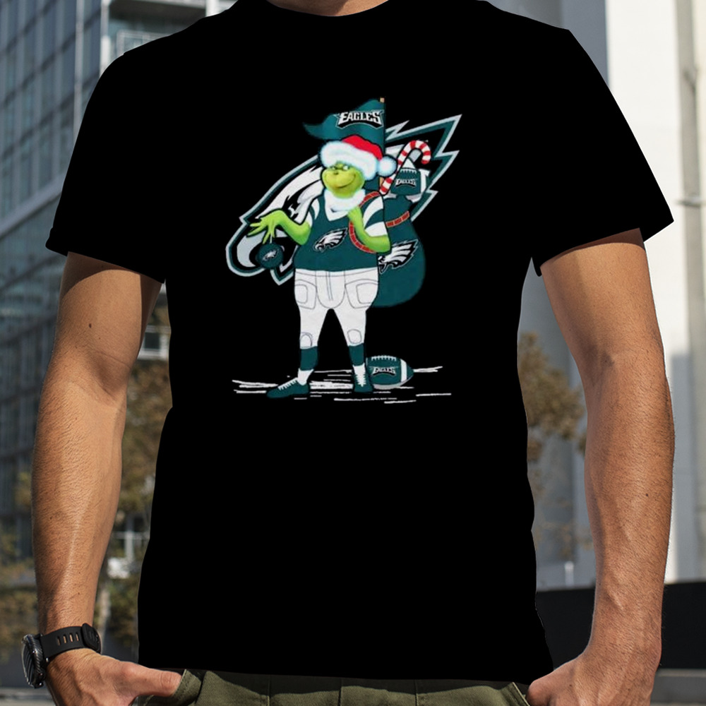 Santa Grinch Philadelphia Eagles Christmas 2023 Shirt