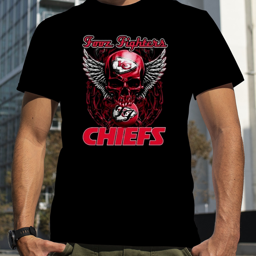 Skull Wings Fooz Fighters Kansas City Chiefs shirt