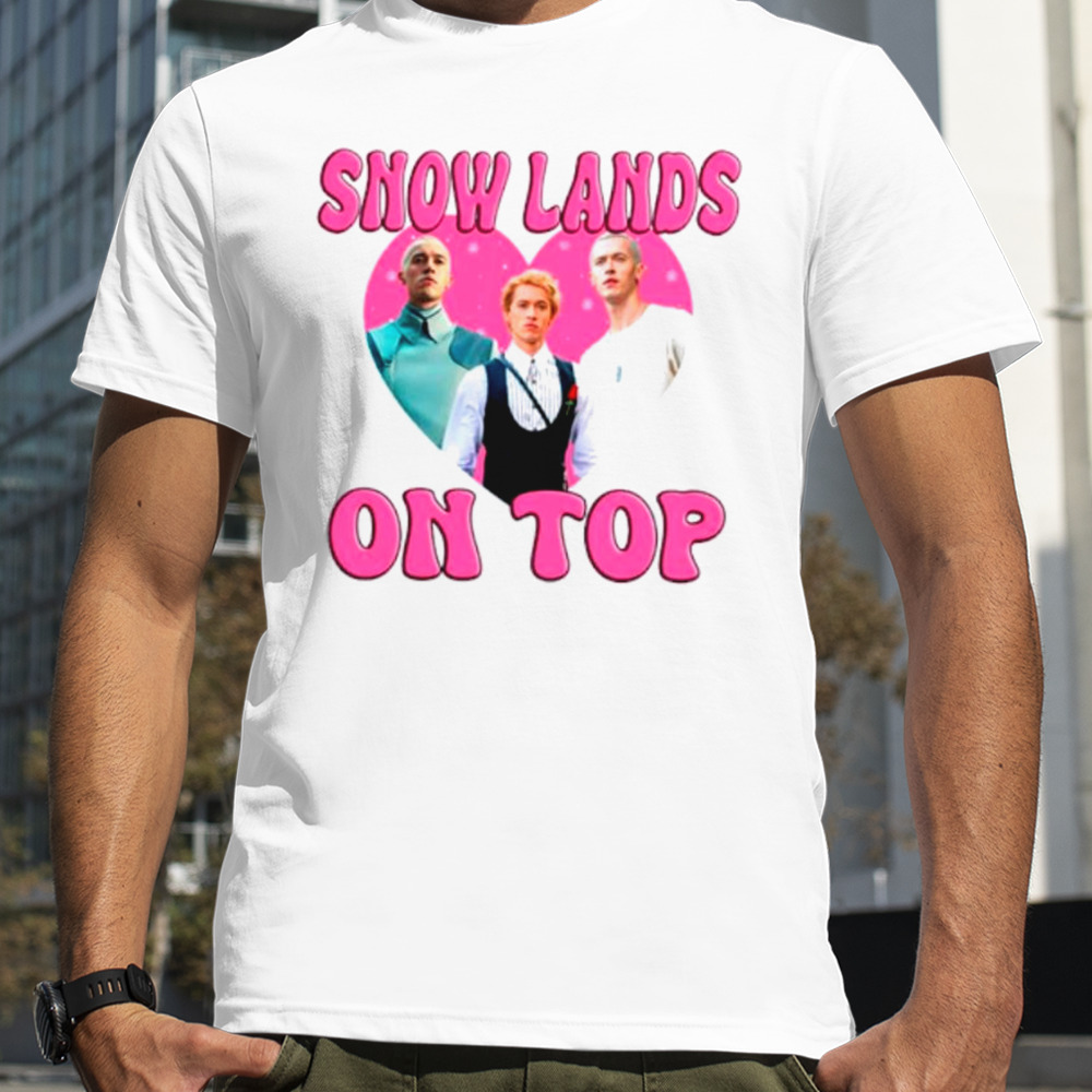 Snow lands on top shirt