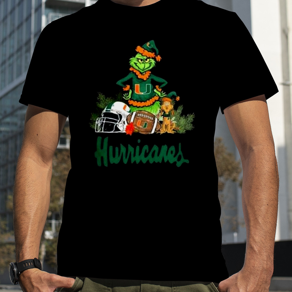 The Grinch Miami Hurricanes Football Christmas 2023 T-shirt