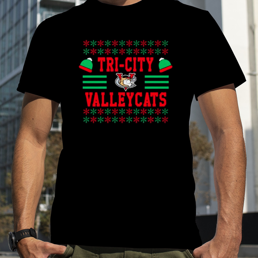 Tri-city Valleycats Ugly Christmas T-shirt