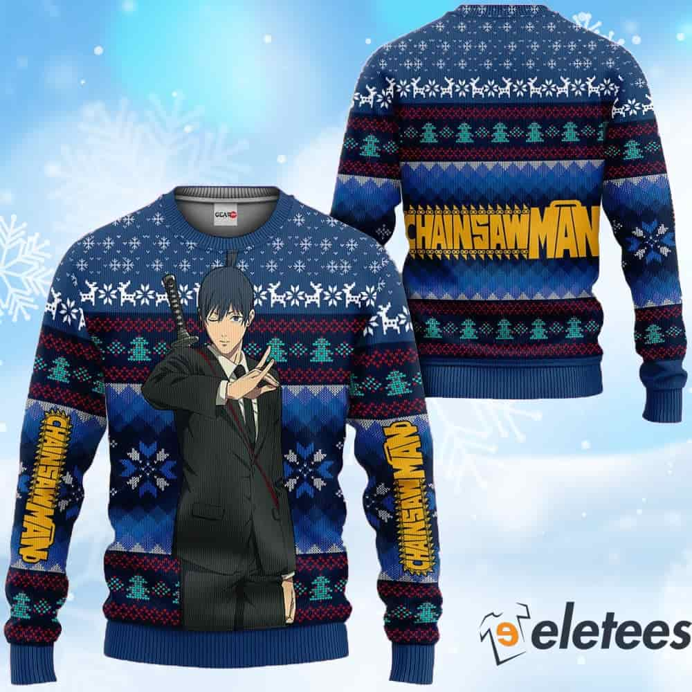 Aki Hayakawa Chainsaw Man Ugly Christmas Sweater