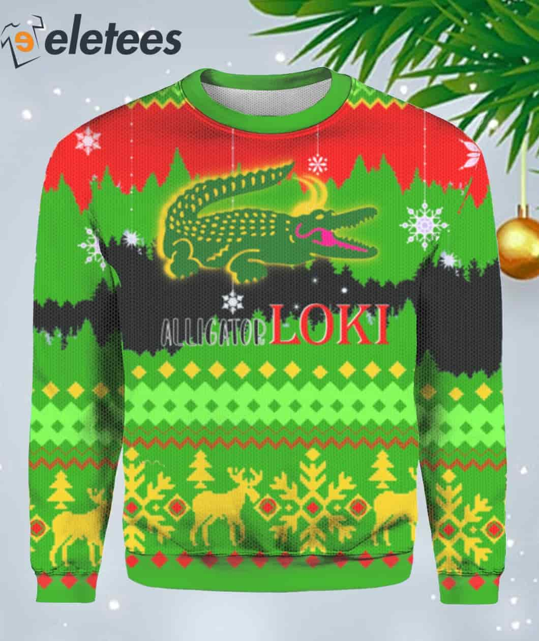 Alligator Loki Ugly Christmas Sweater