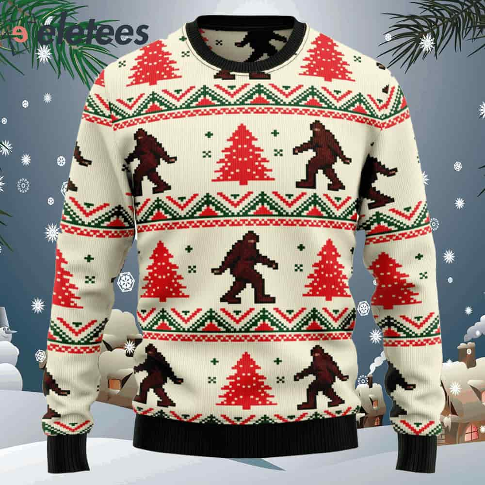 Amazing Bigfoot Ugly Christmas Sweater