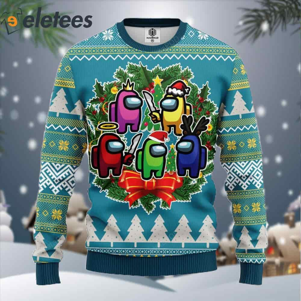 Among Us Wreath Ugly Christmas Sweater