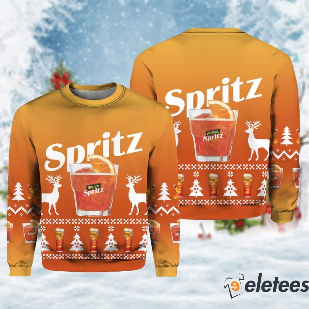 Aperol Spritz Ugly Christmas Sweater