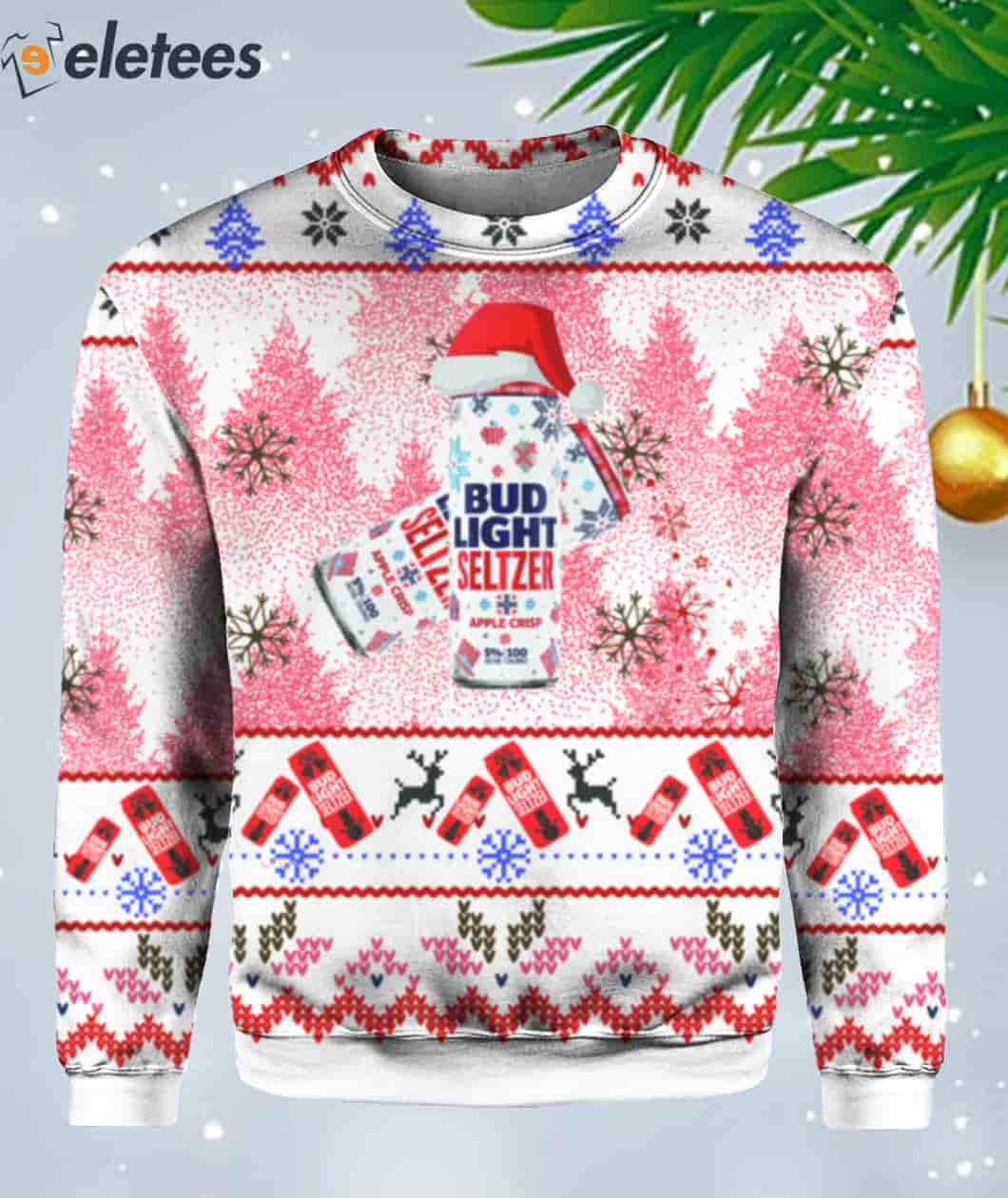 Apple Crisp Bud Light Christmas Sweater