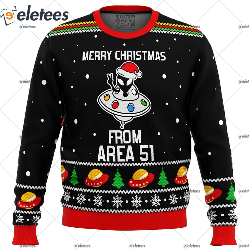 Area 51 Aliens Ugly Christmas Sweater