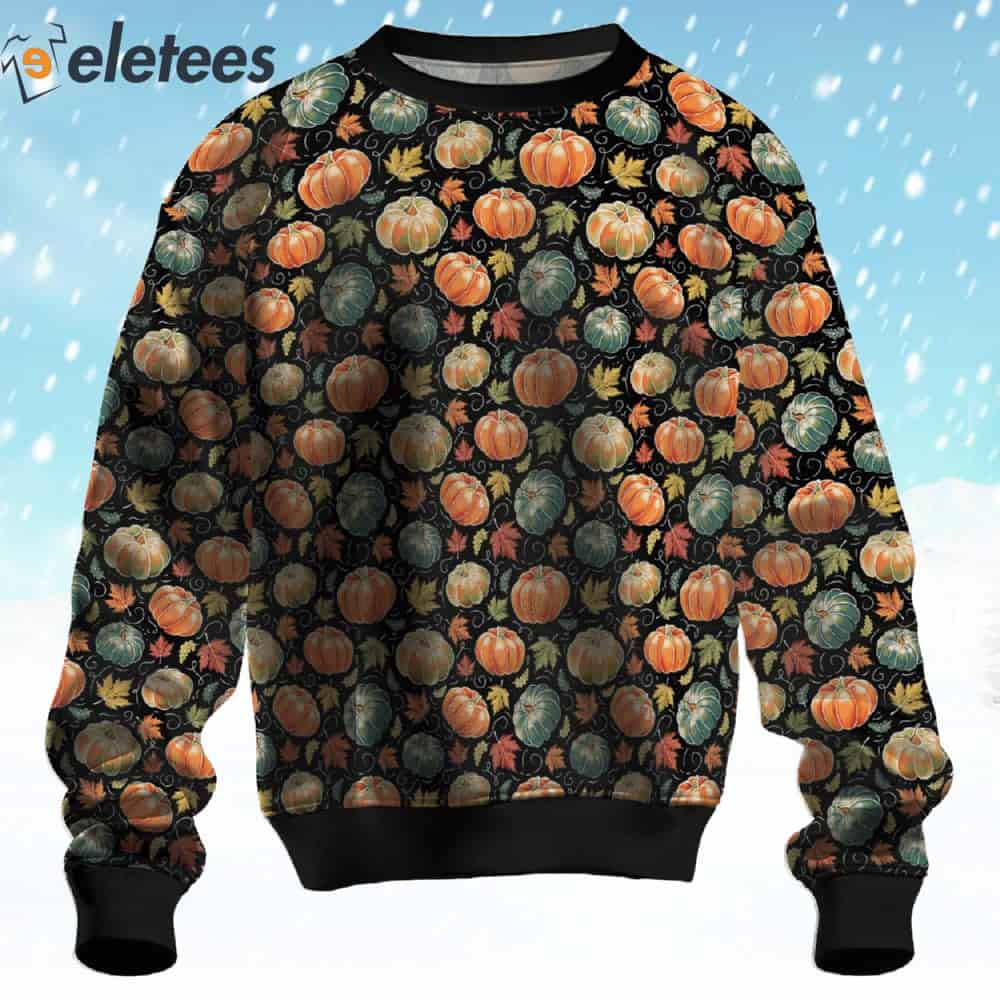 Artistic Pumpkin Harvest Ugly Christmas Sweater