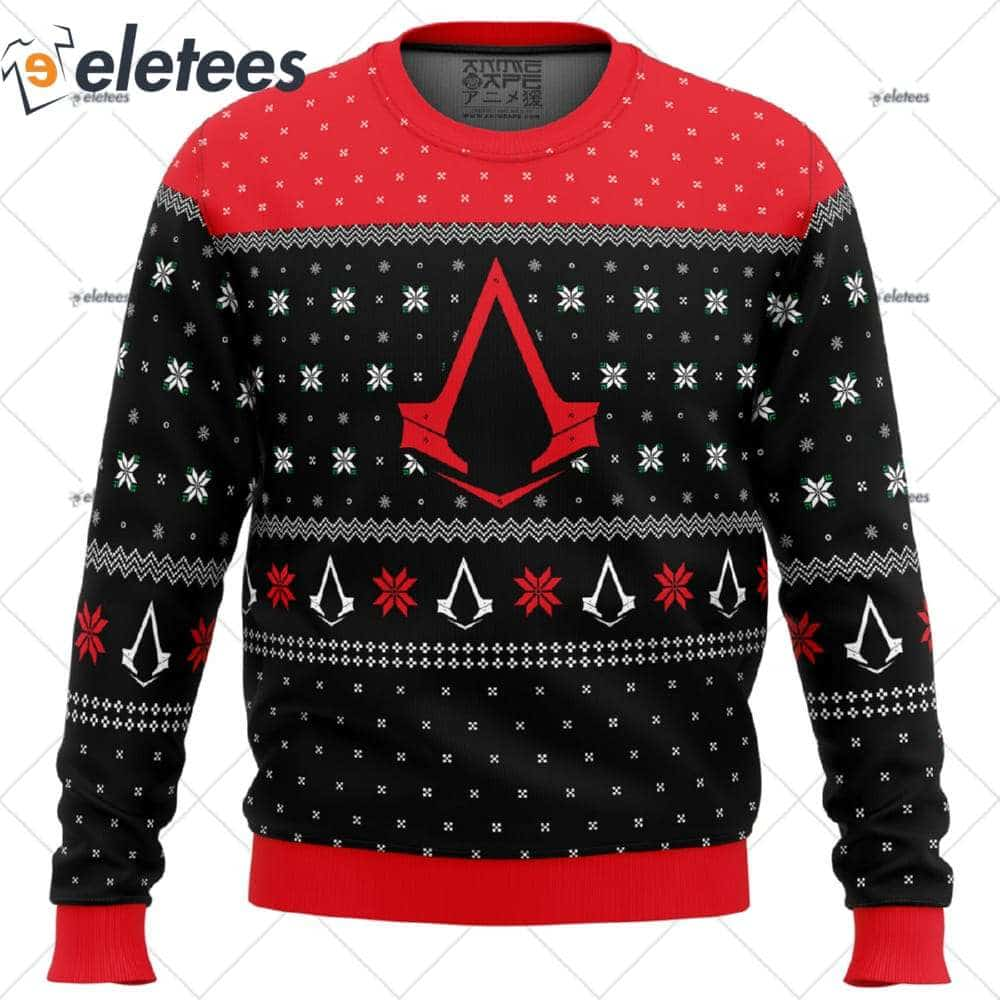 Assassins Creed Assassin Insignia Symbol Ugly Christmas Sweater