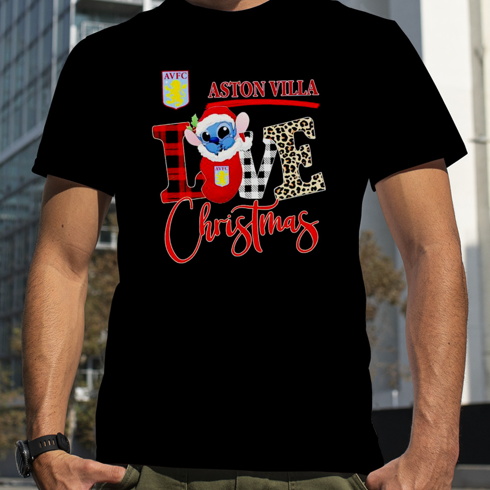 Aston Villa Stitch love Christmas shirt