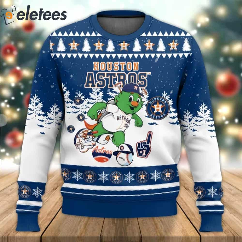 Astros Mascot Orbit Ugly Christmas Sweater