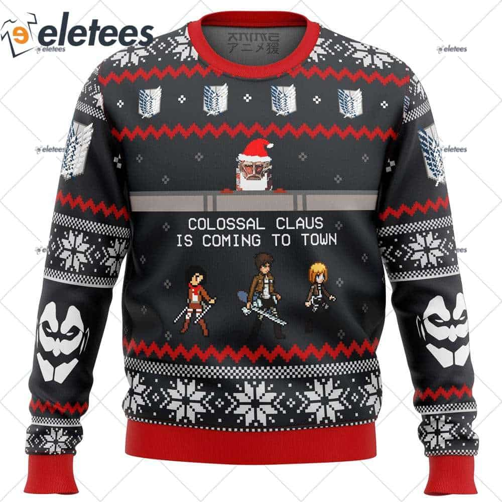 Attack on Titan Colossal Claus Ugly Christmas Sweater