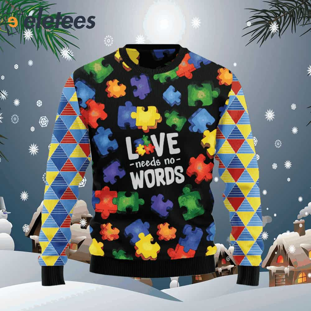 Autism Love Ugly Christmas Sweater