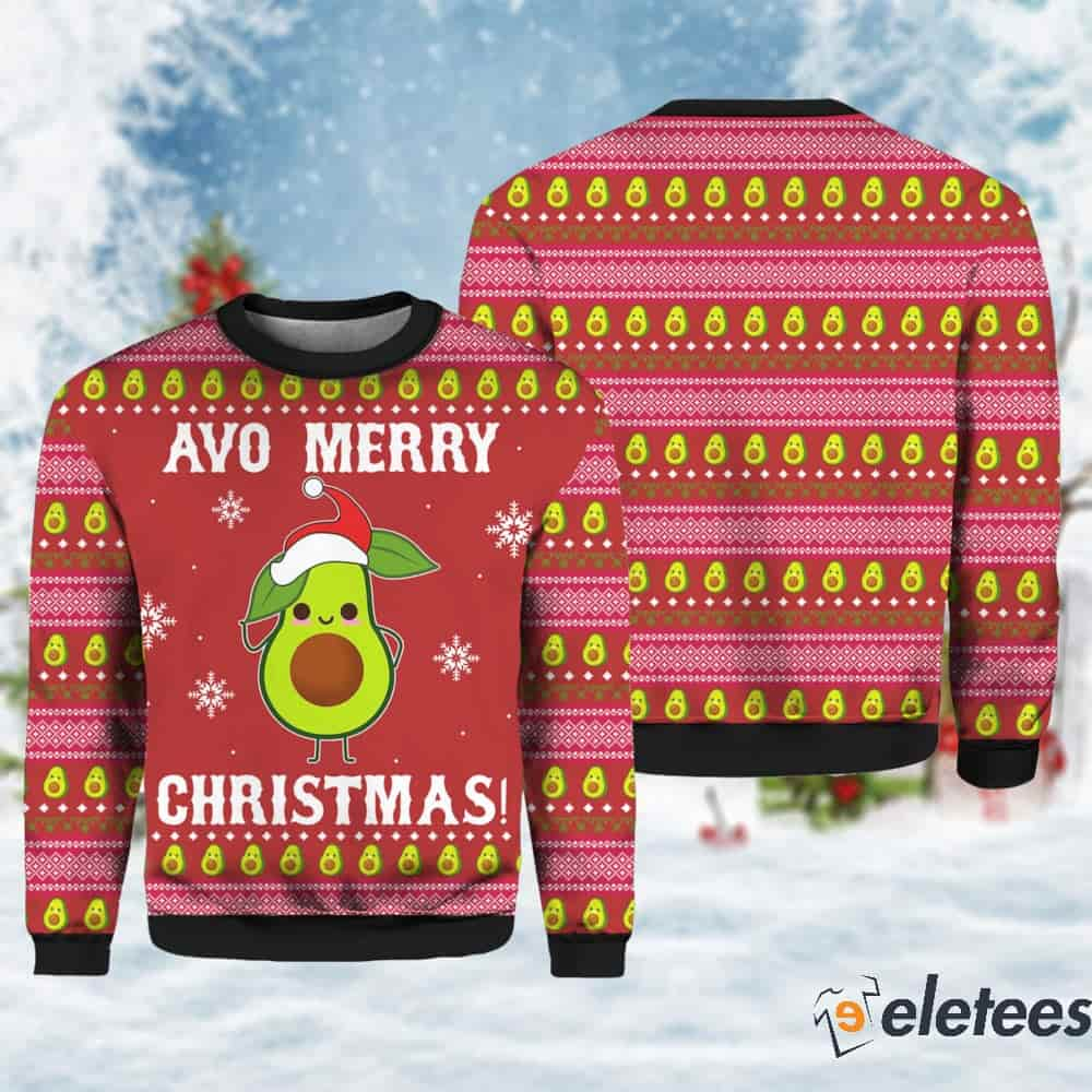 Avocado Avo Merry Christmas Sweater