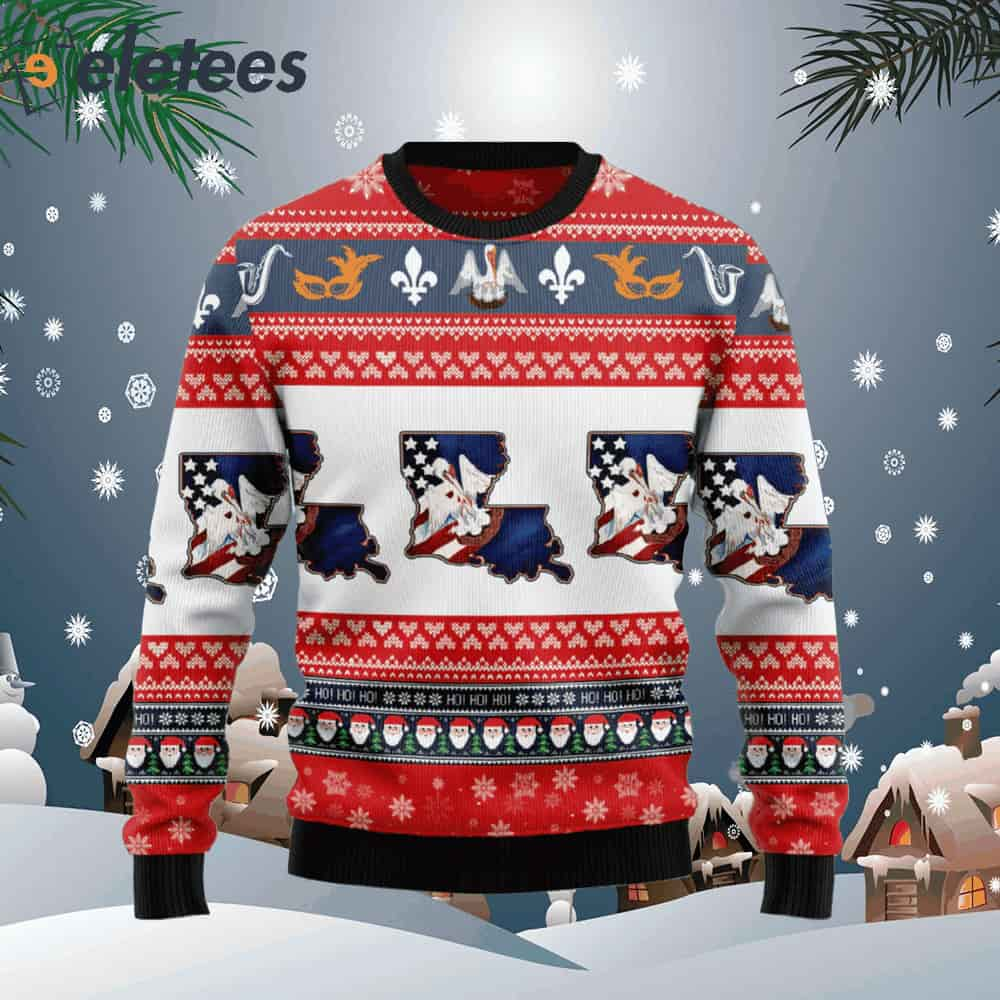 Awesome Louisiana Ugly Christmas Sweater