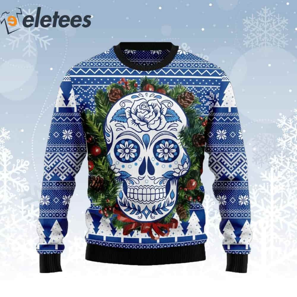 Awesome Sugar Skull Ugly Christmas Sweater