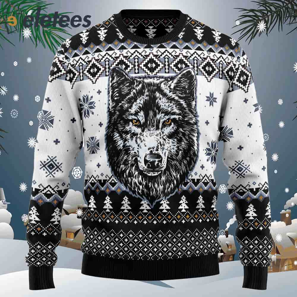 Awesome Wolf Ugly Christmas Sweater