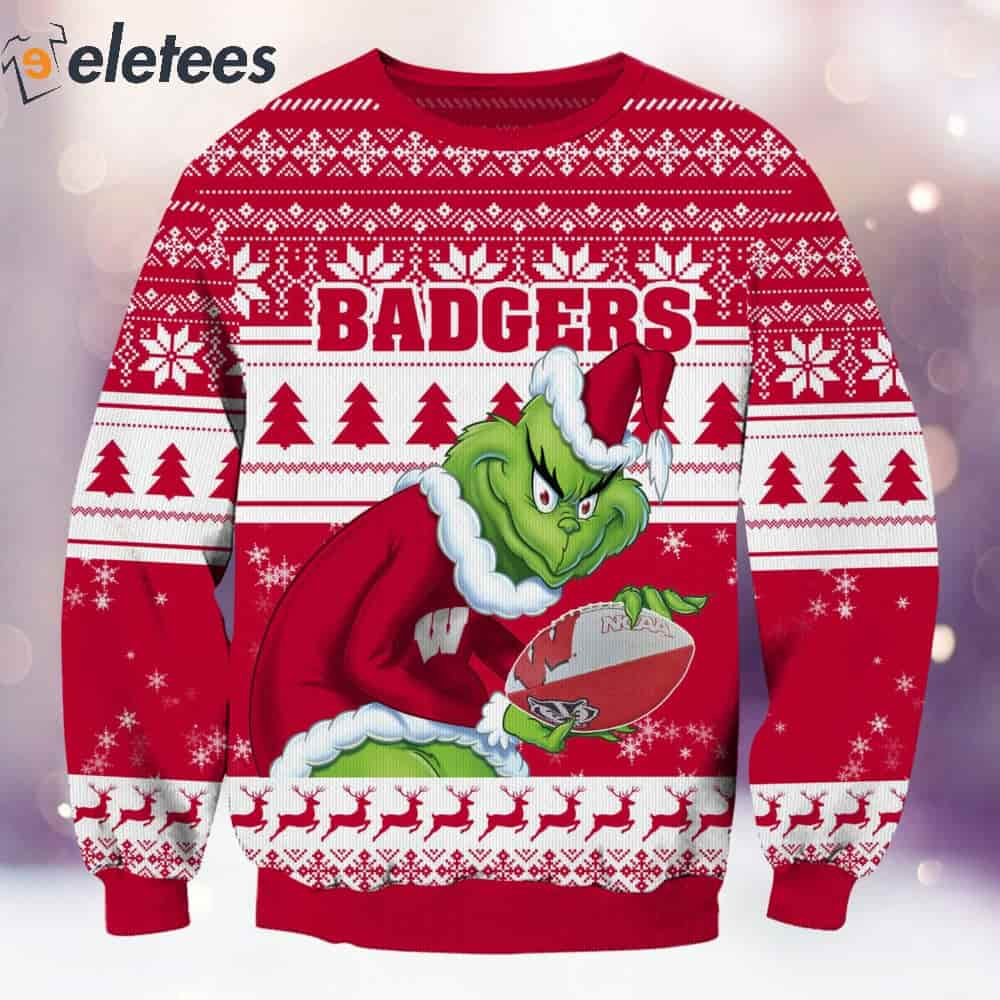 Badgers Grnch Christmas Ugly Sweater