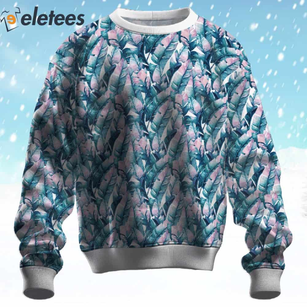 Banana Leaf Bliss Ugly Christmas Sweater