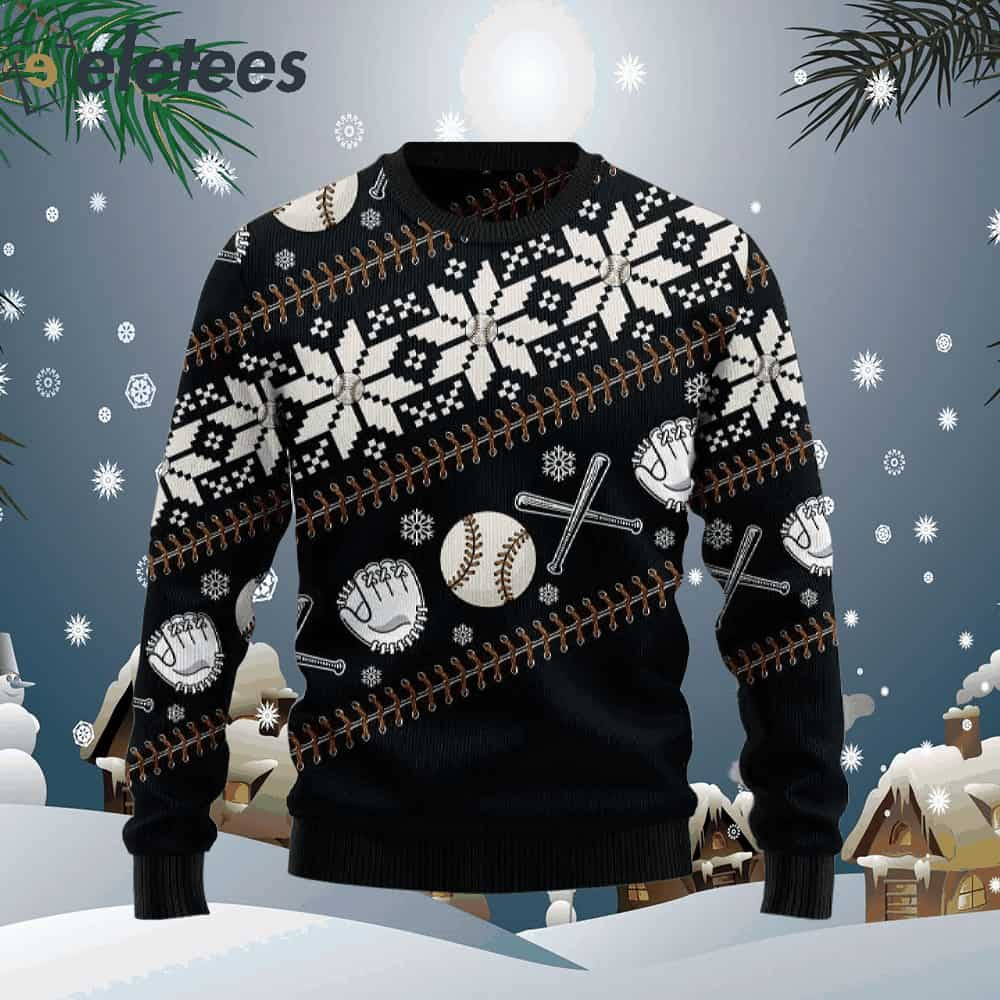 Baseball Christmas Ugly Christmas Sweater