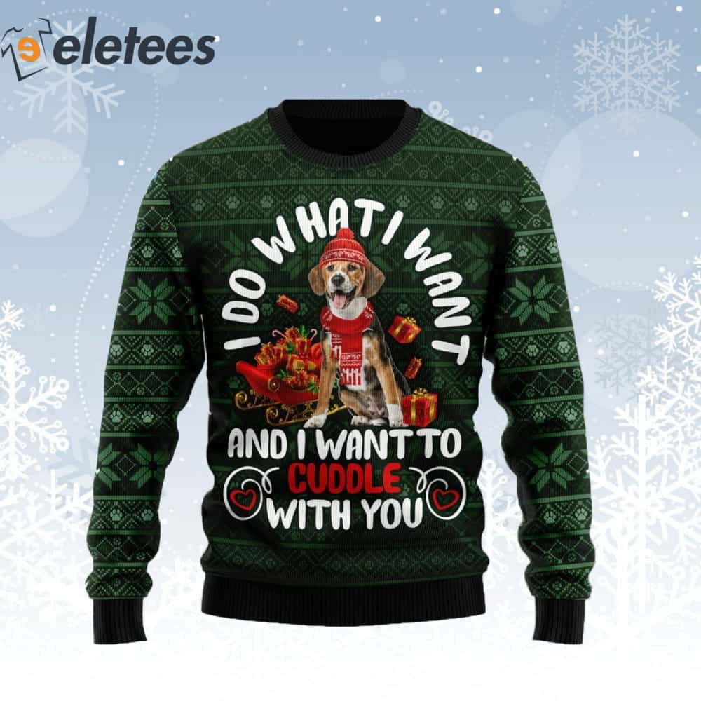 Beagle I Want Funny Ugly Christmas Sweater