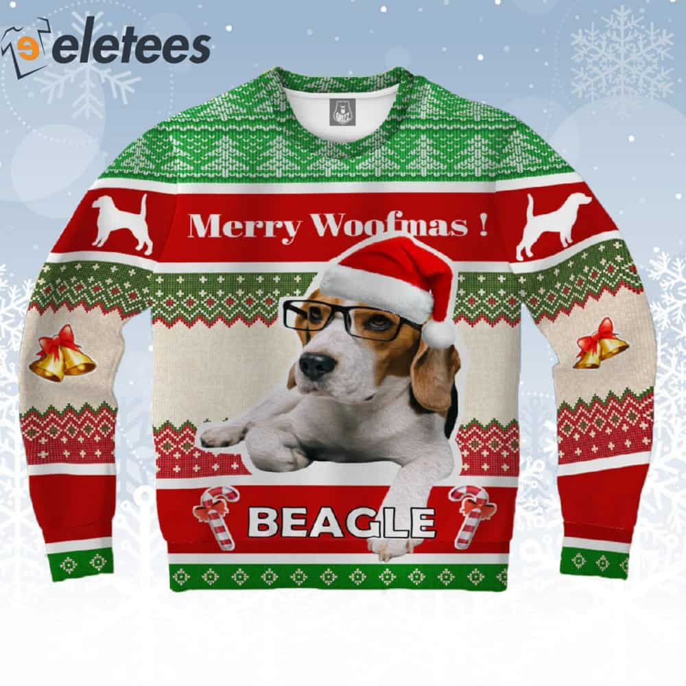 Beagle Merry Woofmas Ugly Christmas Sweater