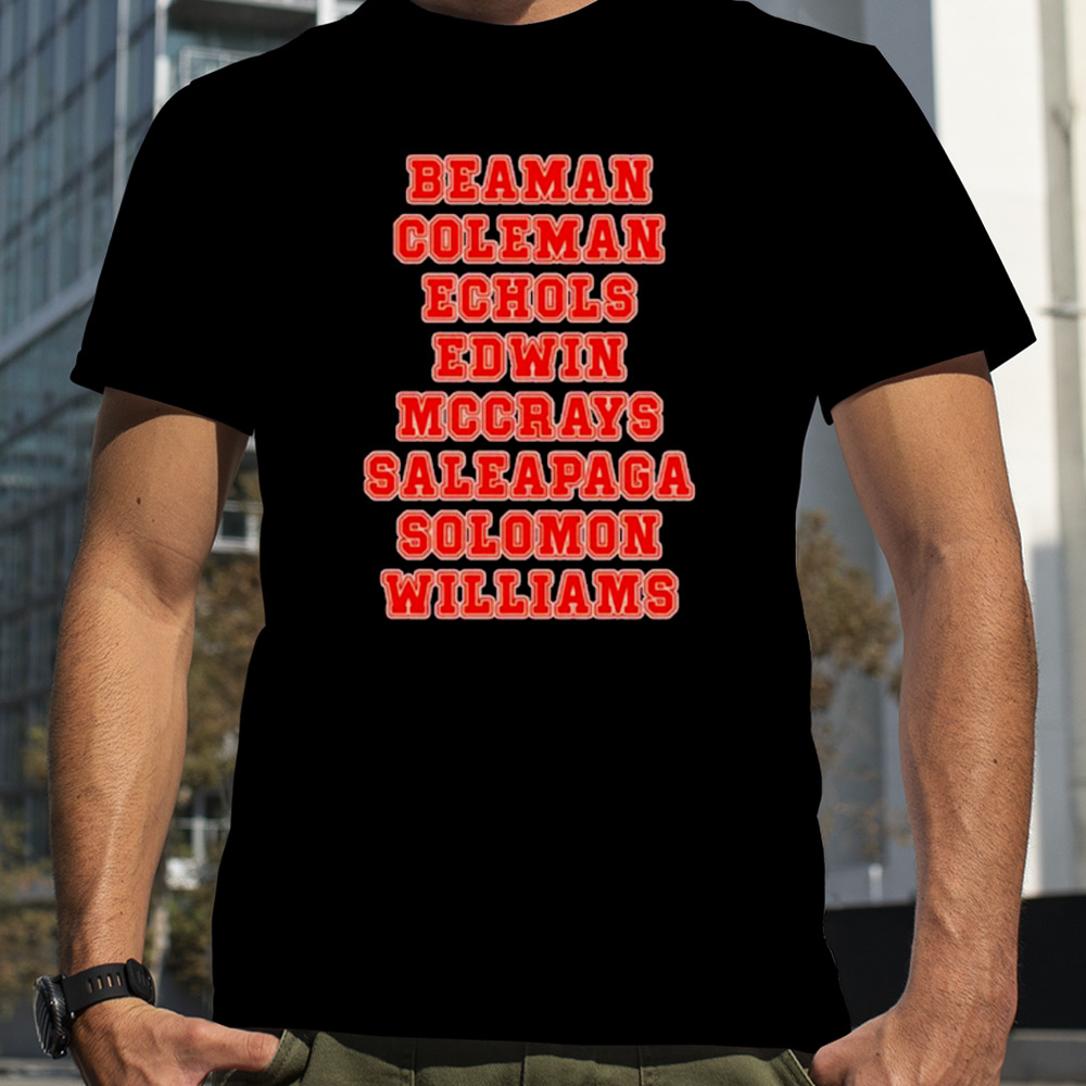 Beaman Coleman Echols Edwin Mccray Saleapaga Solomon Williams shirt