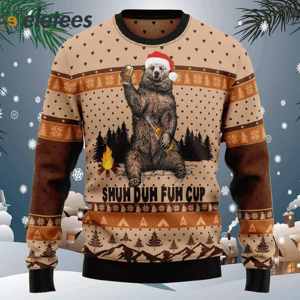 Bear Camping Christmas Ugly Christmas Sweater